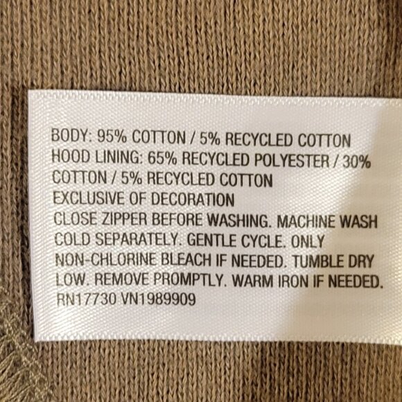 JoyLab Taupe Neutral Longline Zip Up Hooded Jacket Oversized Relaxed Fit NEW - Picture 15 of 15